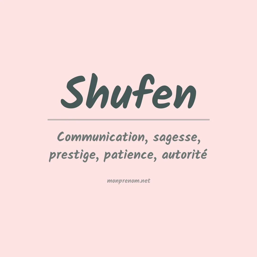 Prénom Shufen
