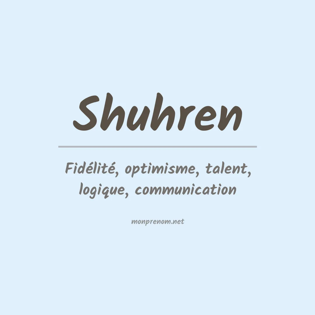 Prénom Shuhren