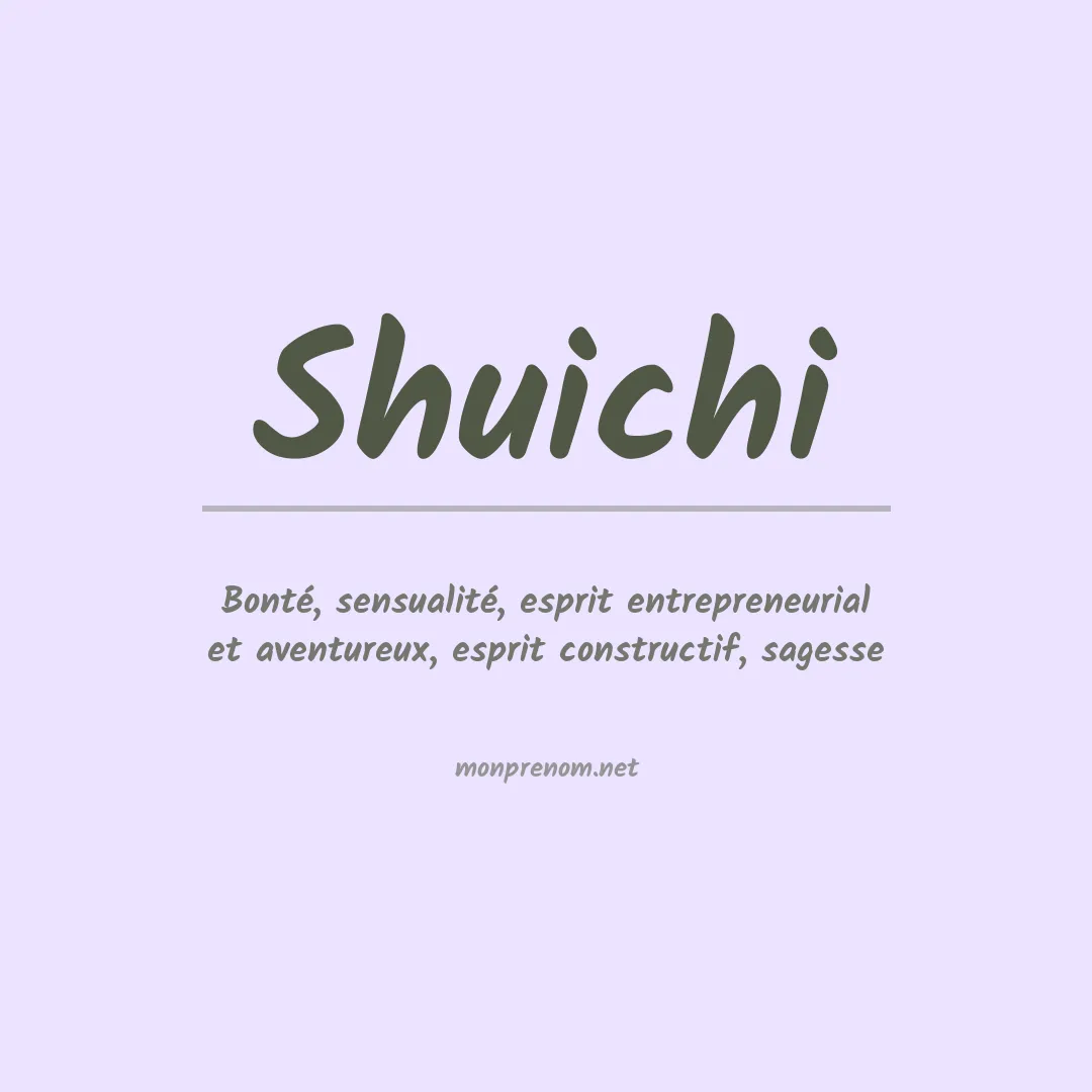 Prénom Shuichi
