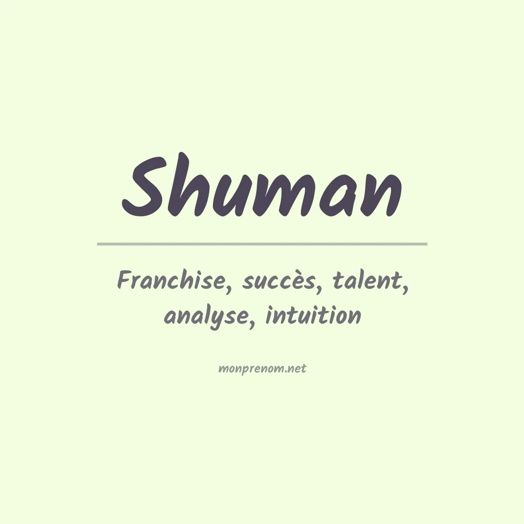 Prénom Shuman