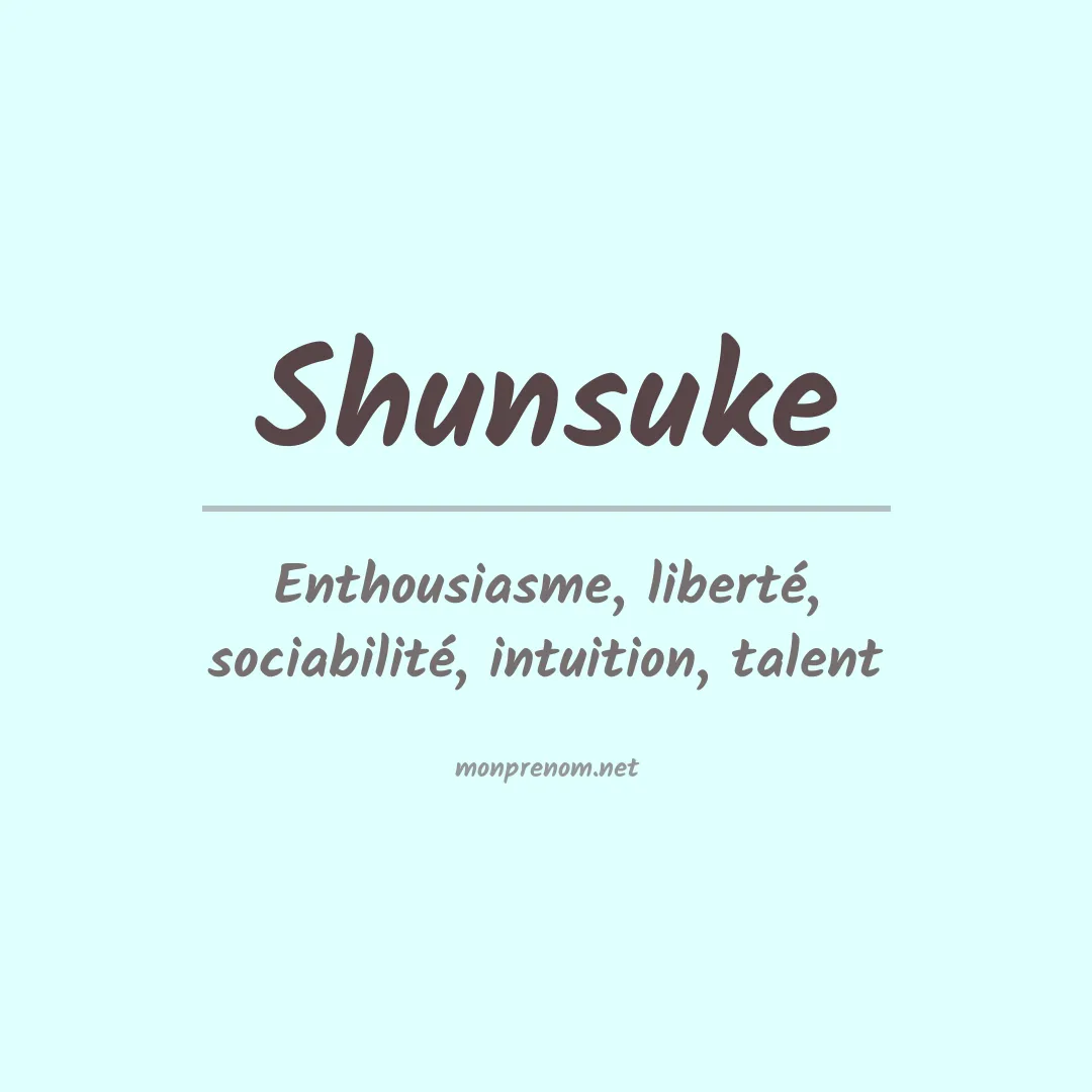 Prénom Shunsuke