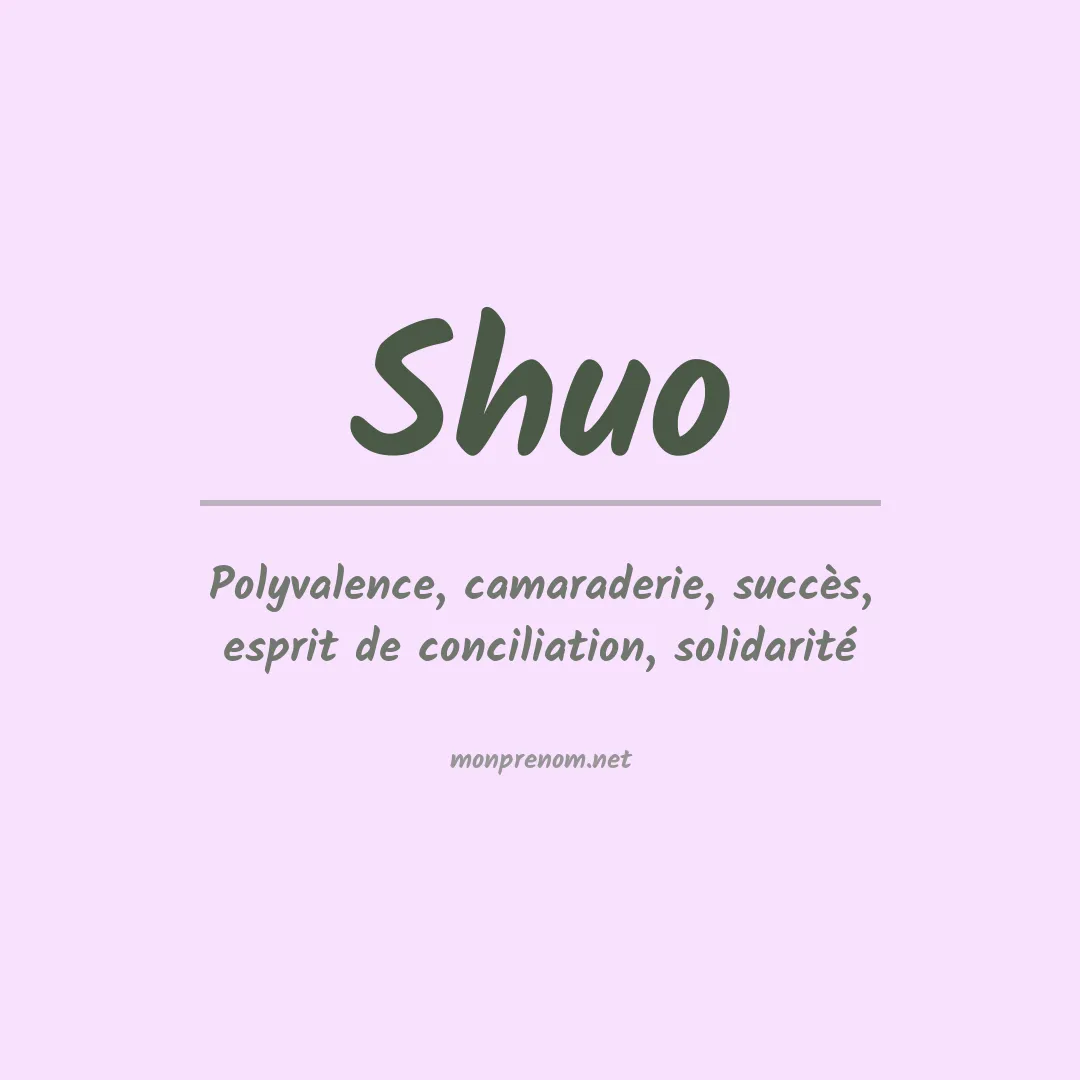 Prénom Shuo