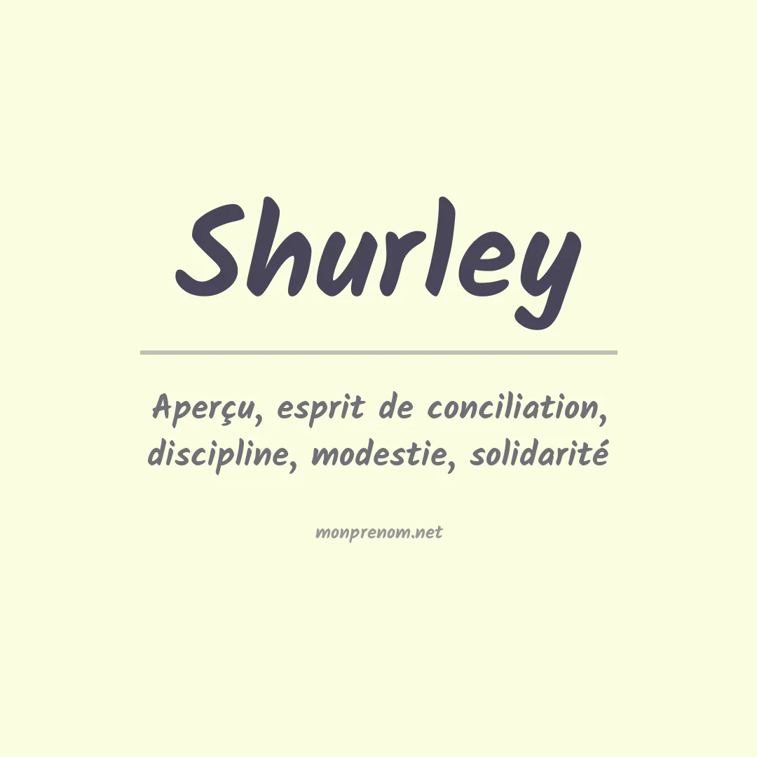 Prénom Shurley