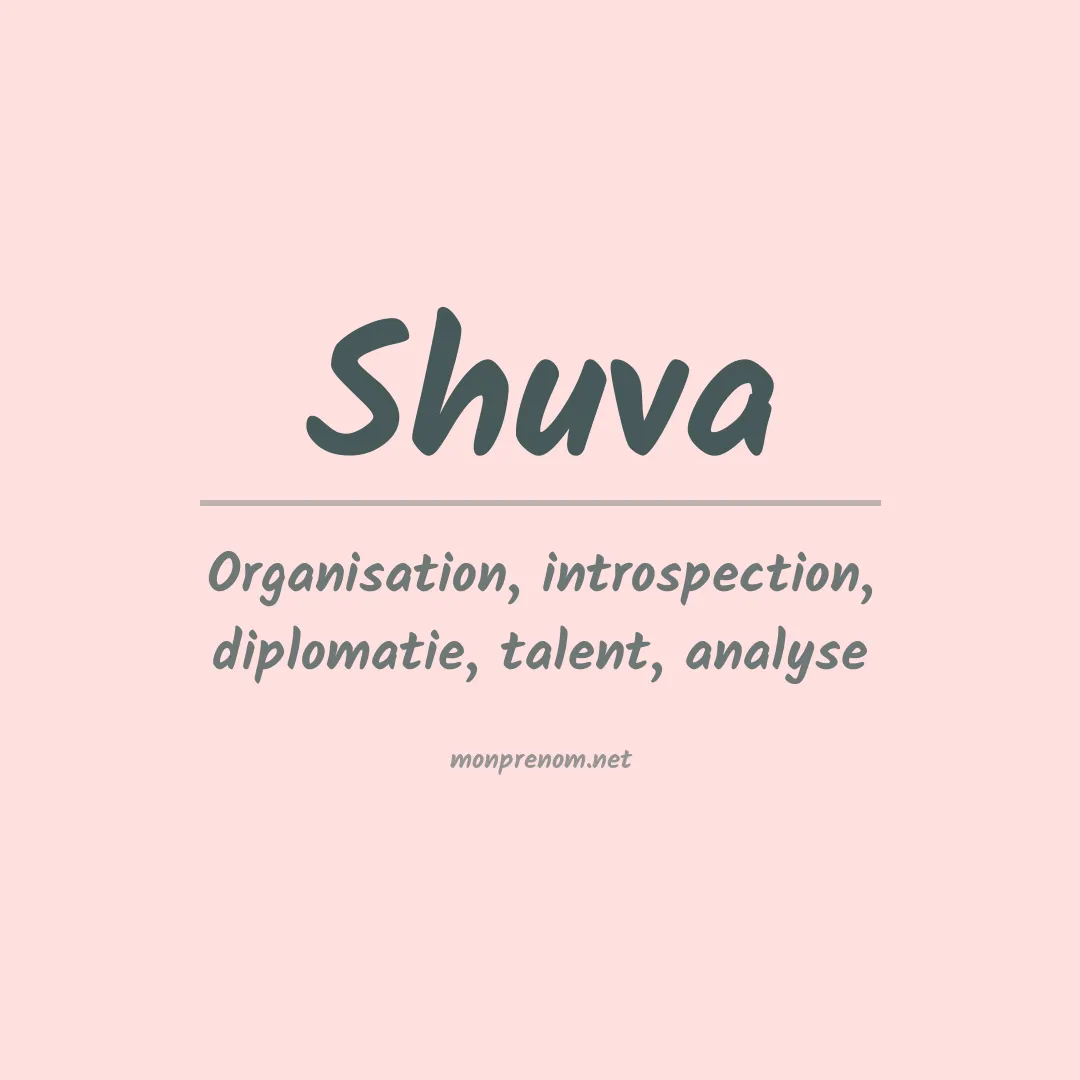 Signification du prénom Shuva
