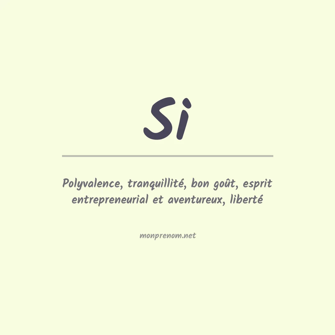 Prénom Si