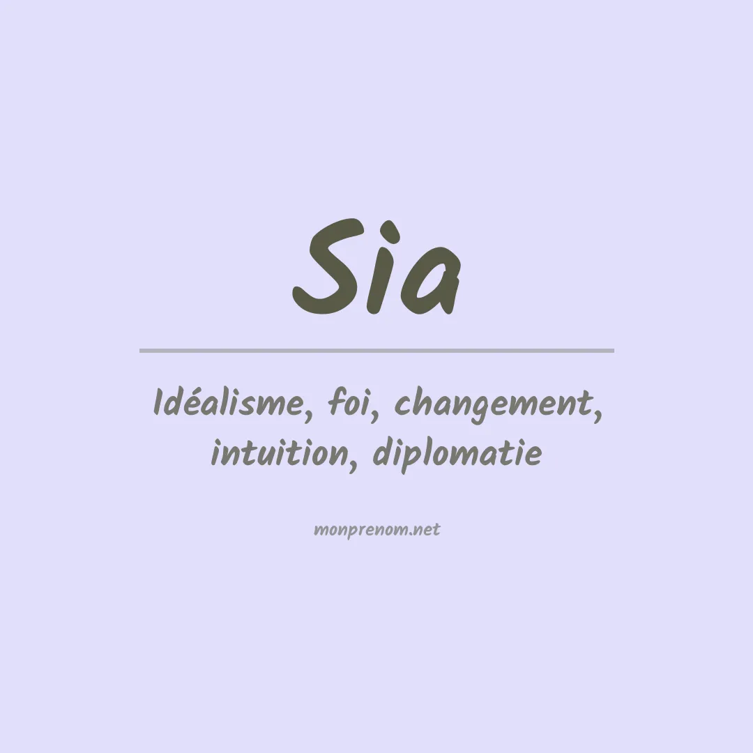 Prénom Sia