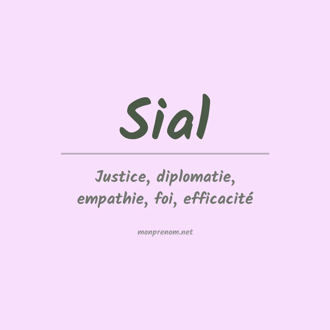 Signification du prénom Sial