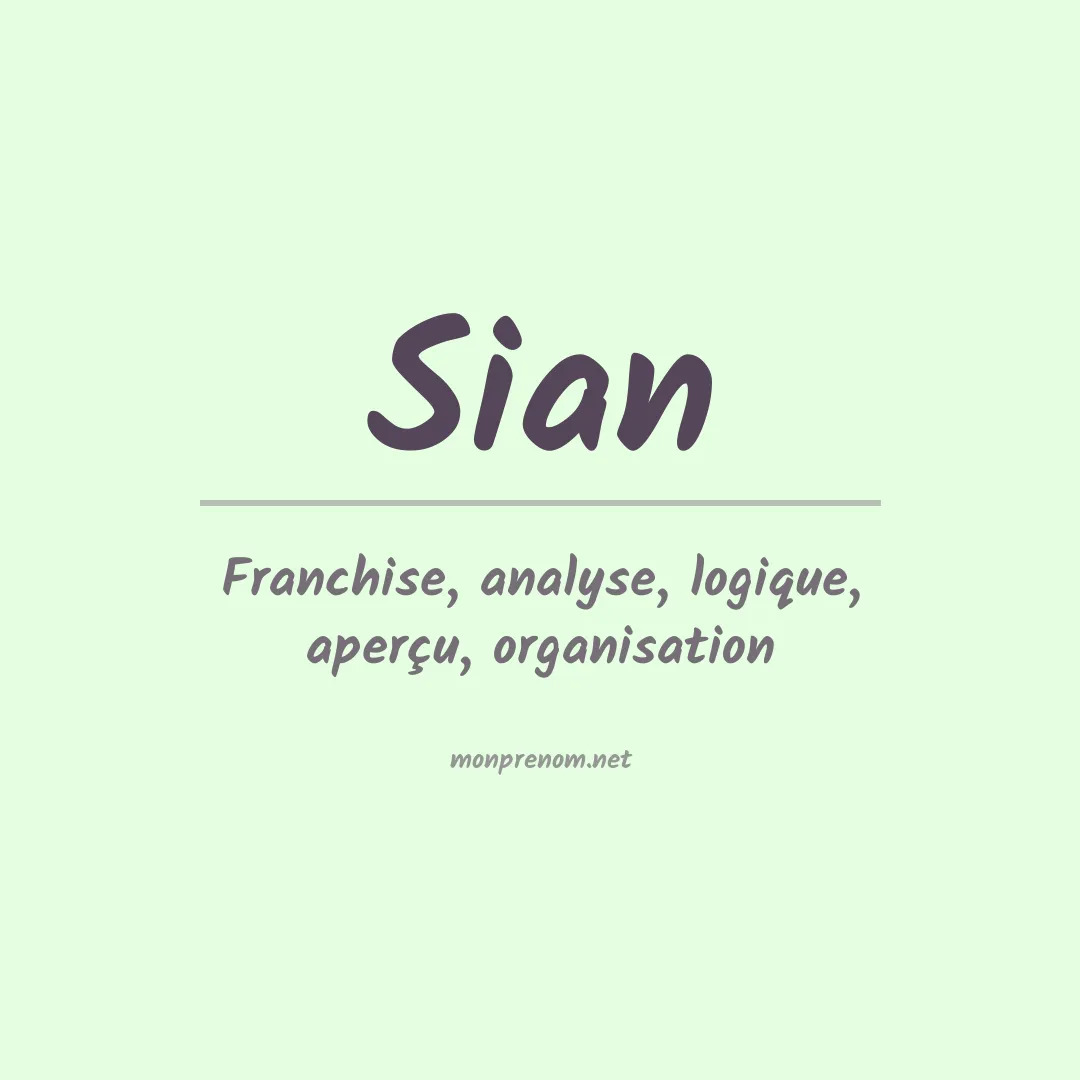 Prénom Sian