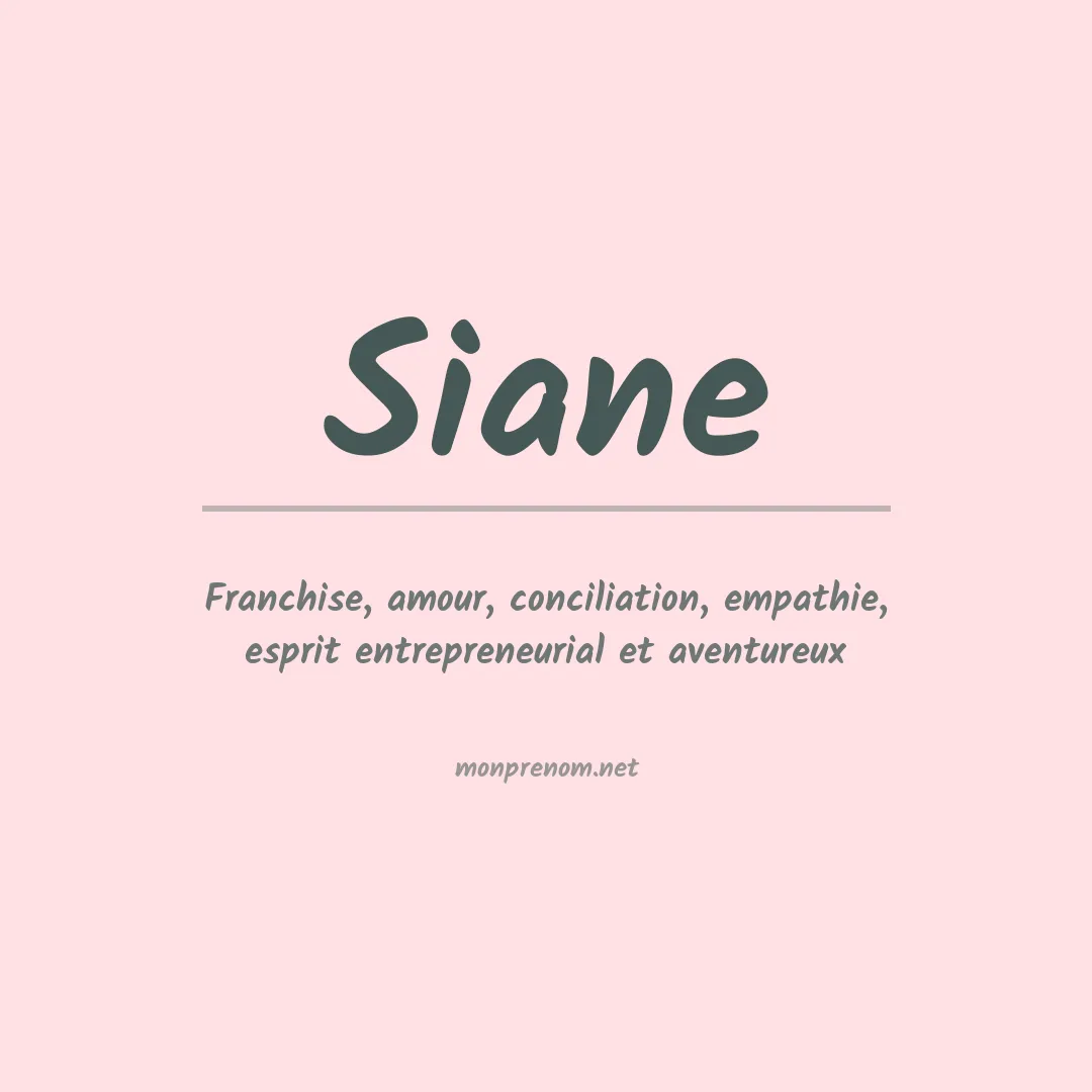 Prénom Siane