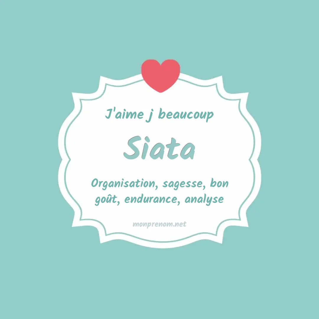 J'aime beaucoup Siata