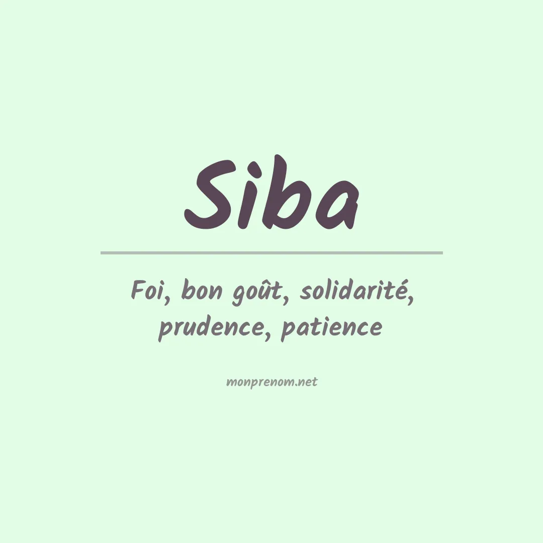 Signification du prénom Siba