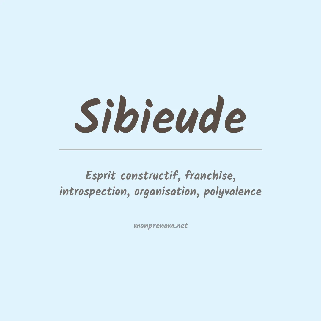 Prénom Sibieude