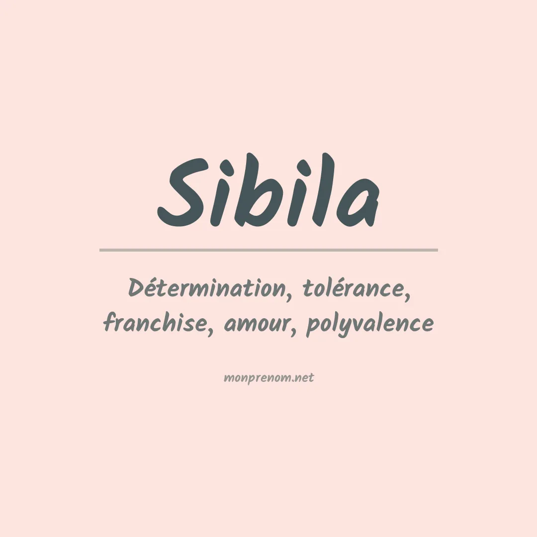Prénom Sibila