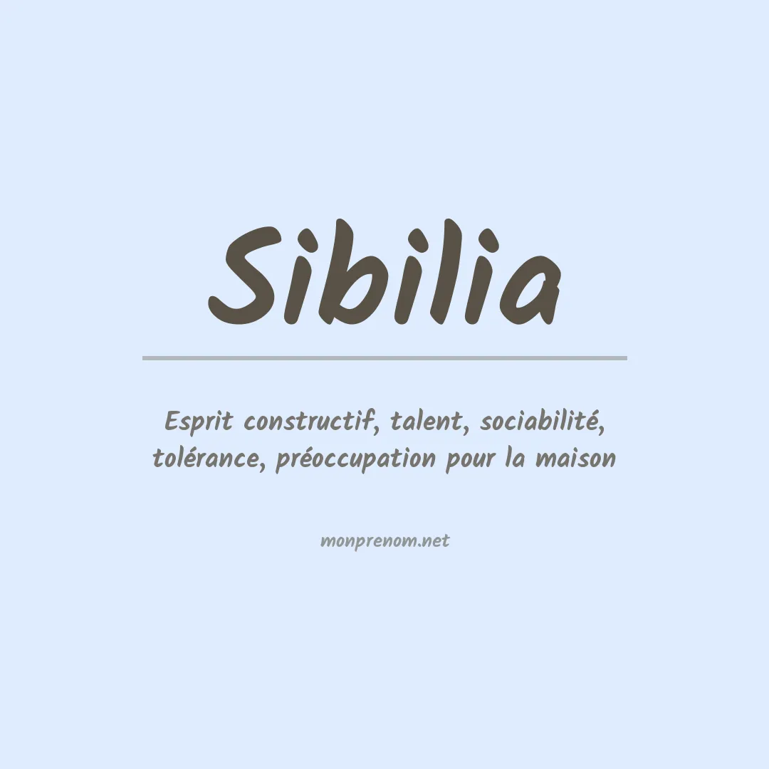Prénom Sibilia