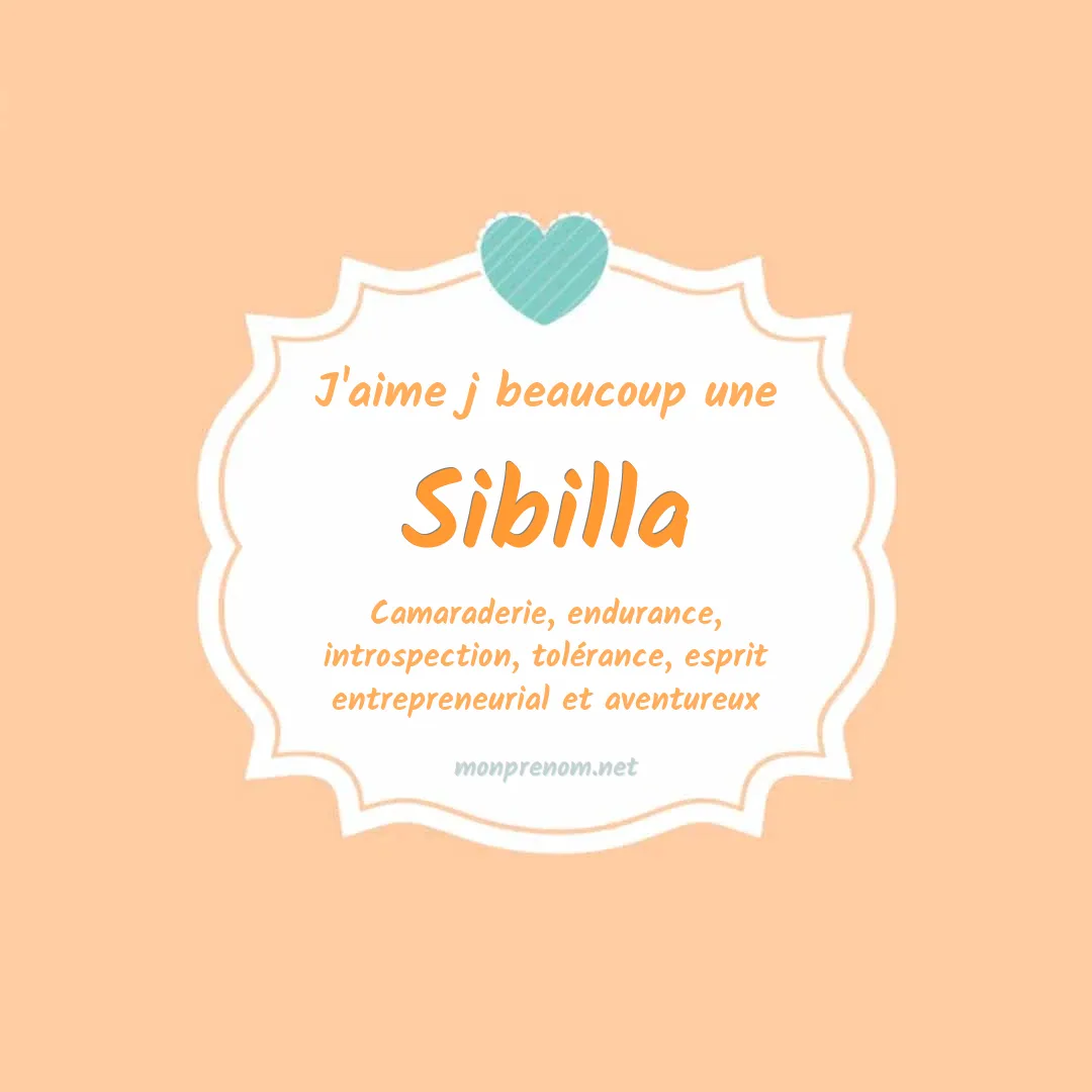 J'aime beaucoup Sibilla
