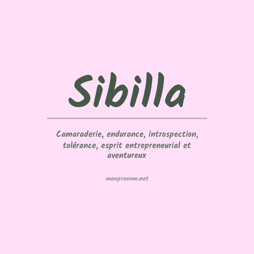 Signification du prénom Sibilla
