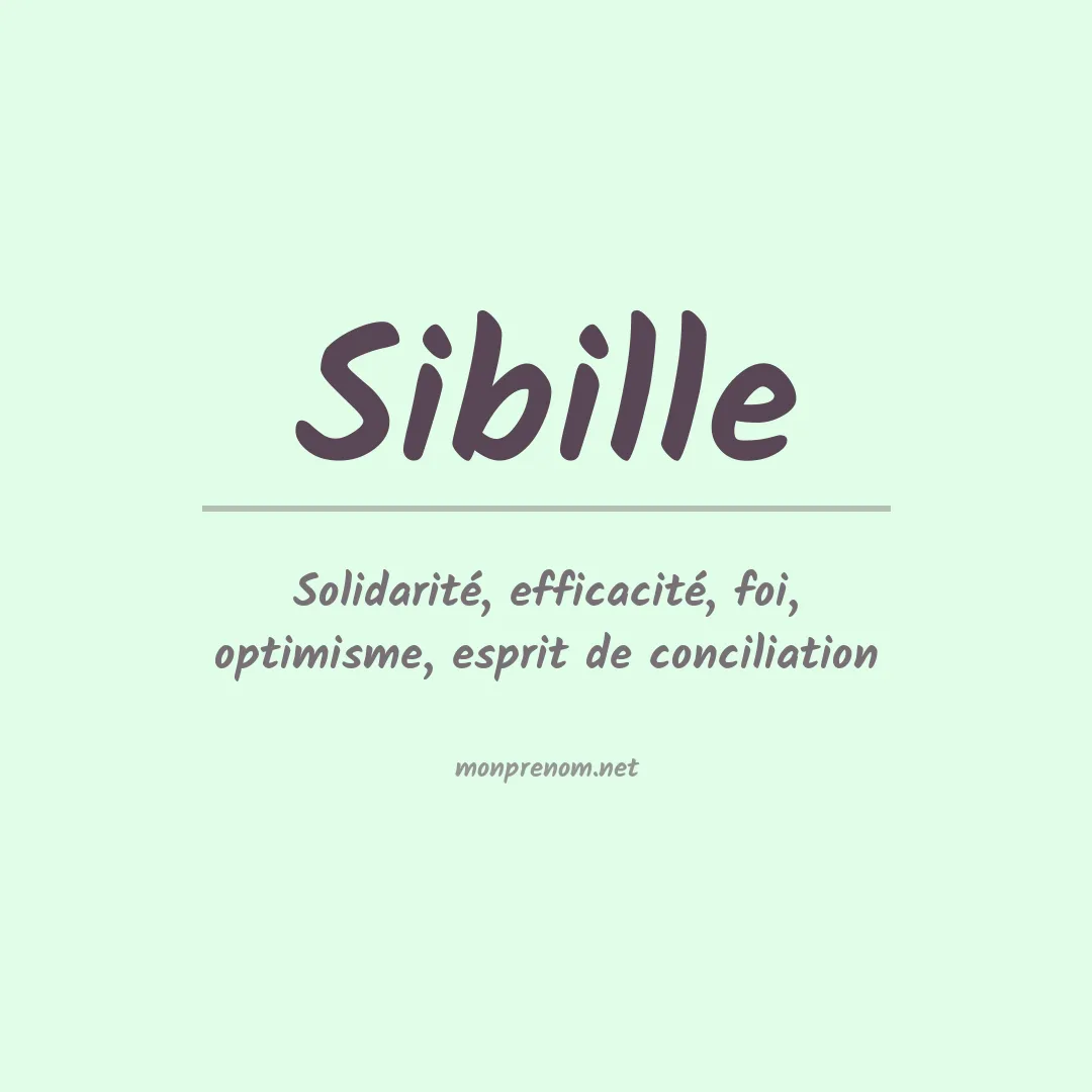 Prénom Sibille