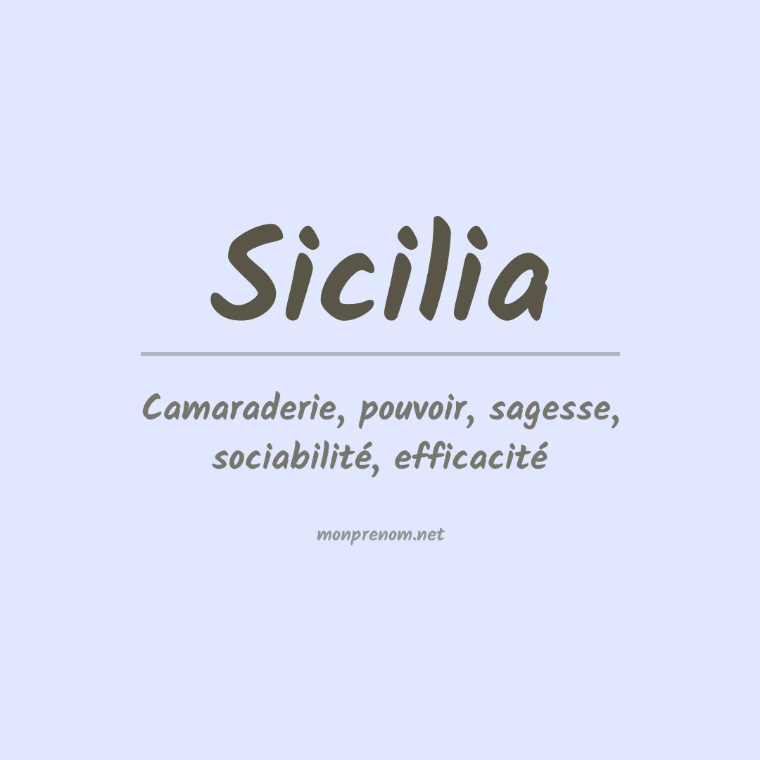 Prénom Sicilia