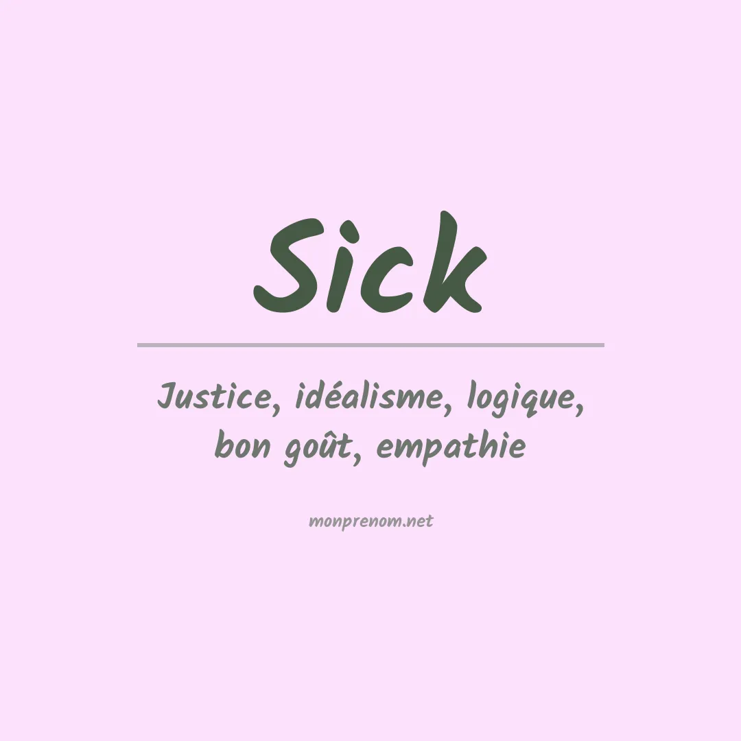 Prénom Sick