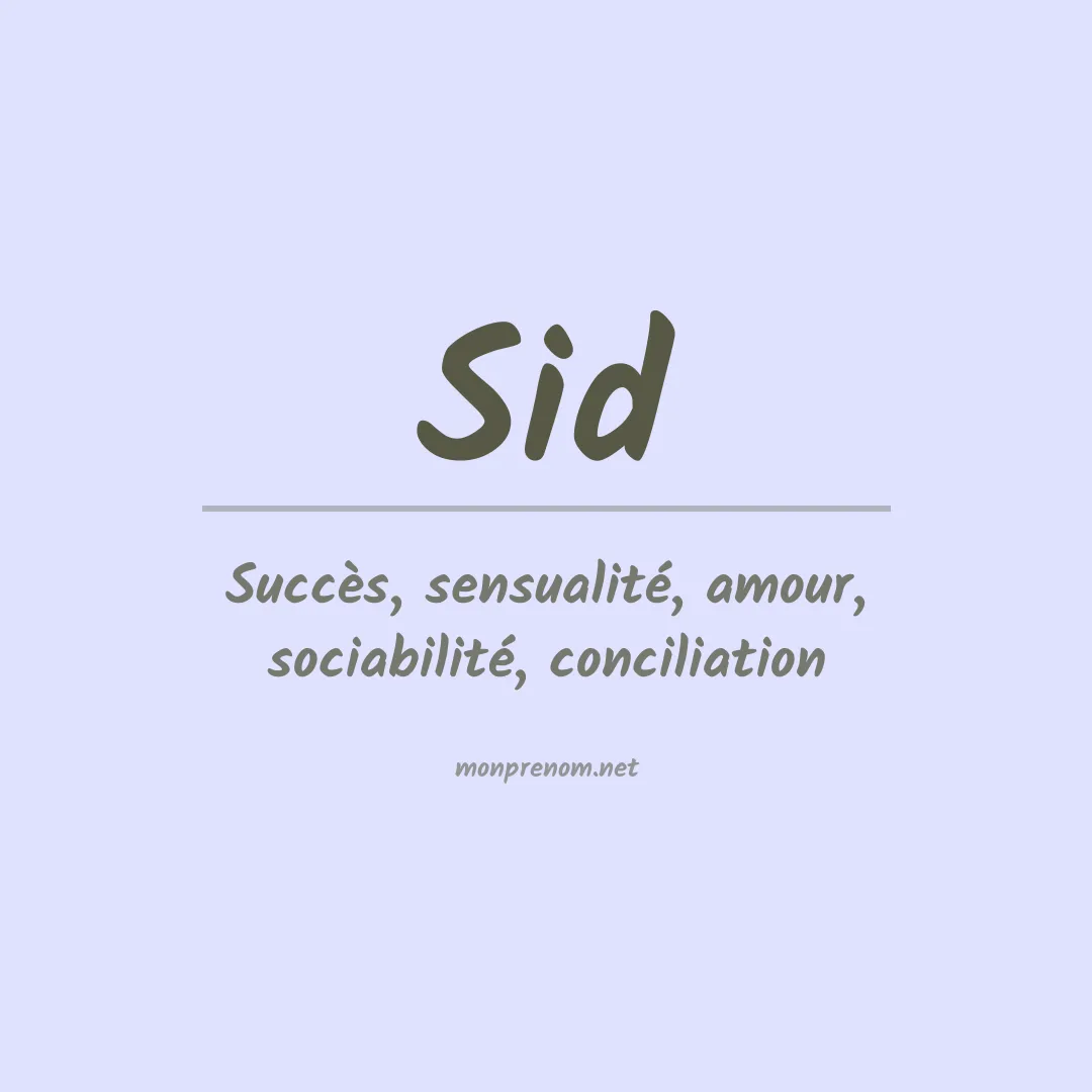 Prénom Sid