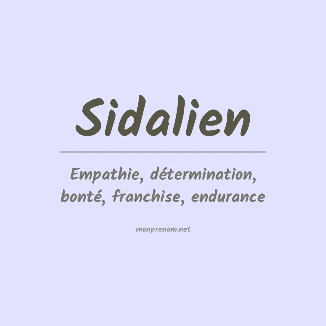 Signification du prénom Sidalien