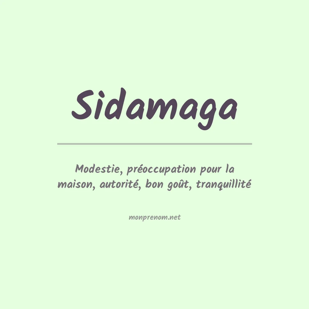 Prénom Sidamaga