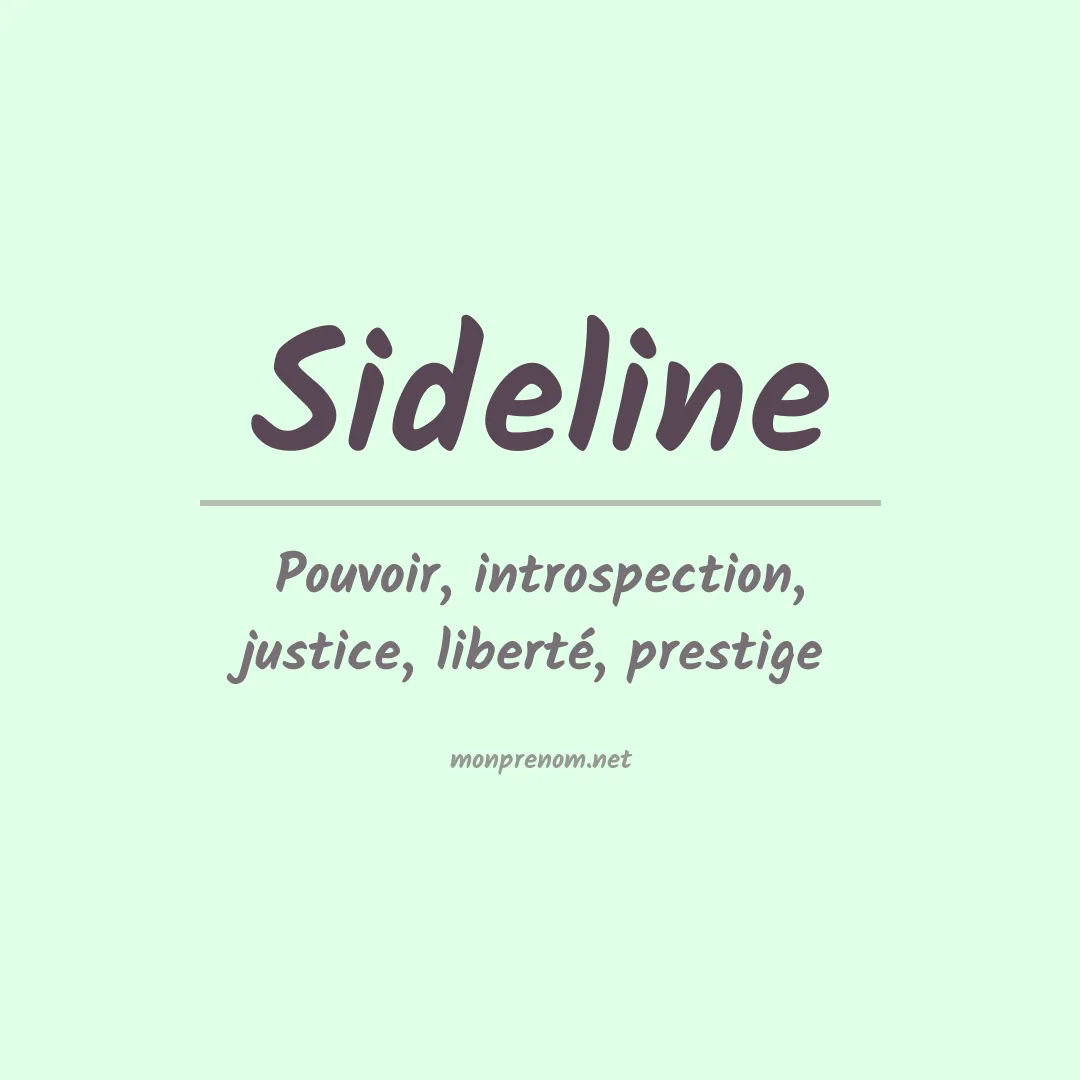 Signification du prénom Sideline