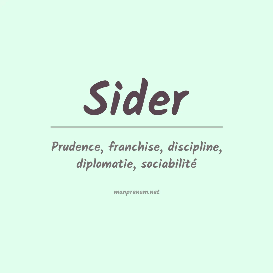 Prénom Sider