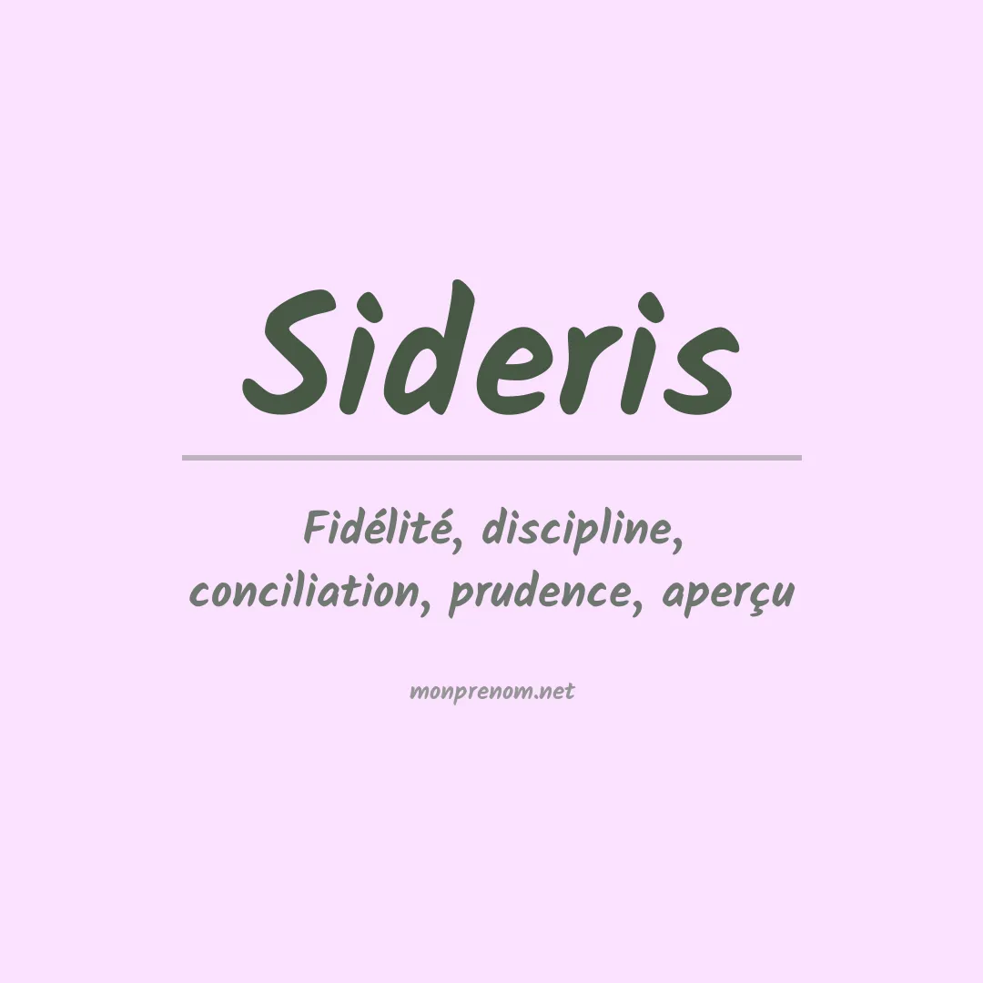 Prénom Sideris