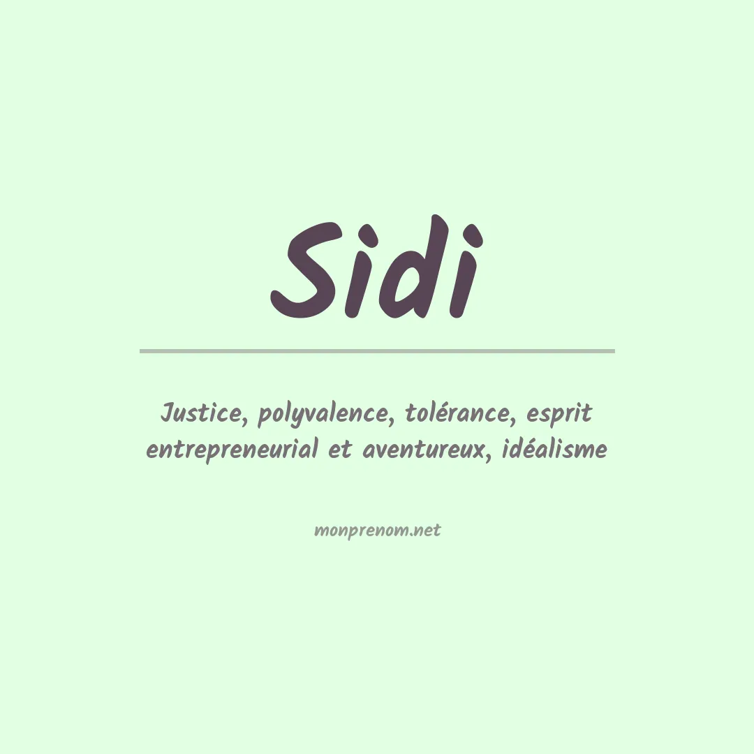 Prénom Sidi