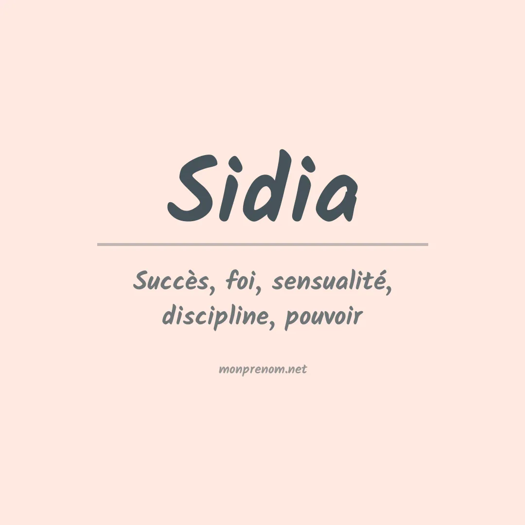 Prénom Sidia