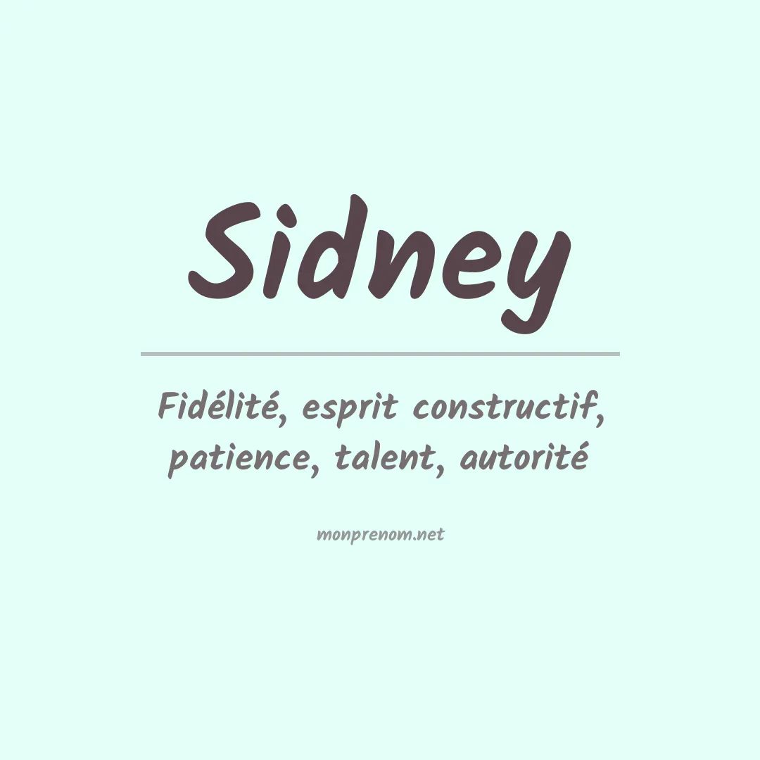 Prénom Sidney