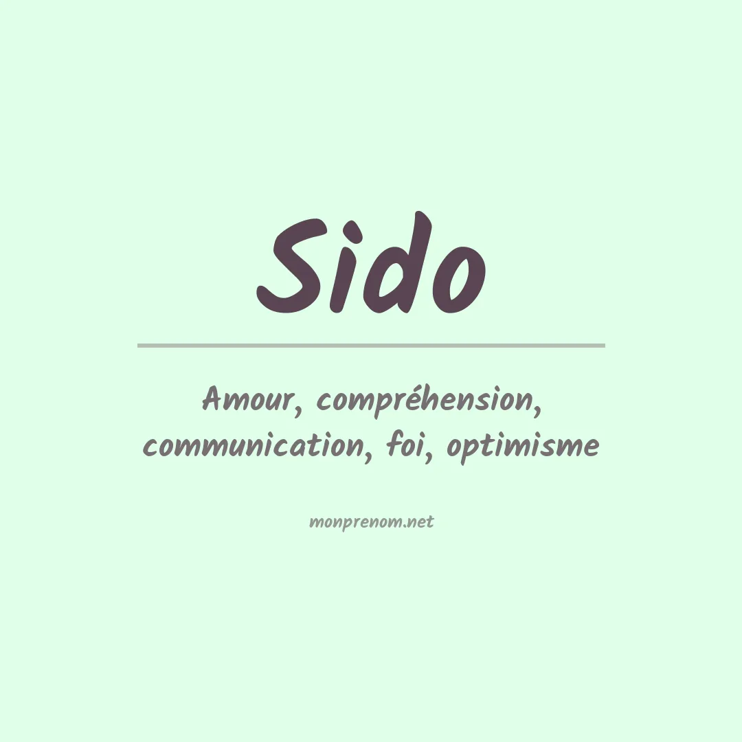 Signification du prénom Sido
