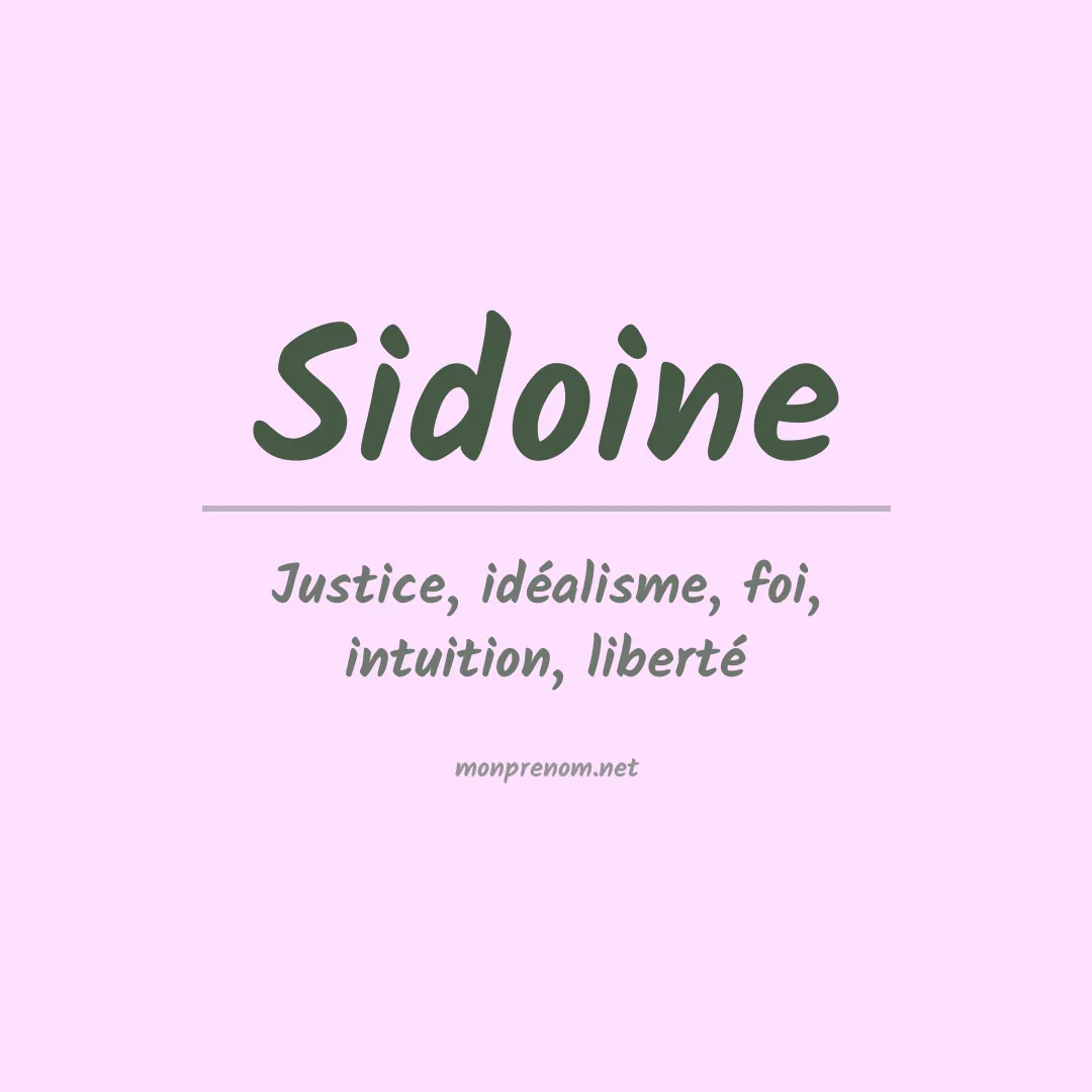 Signification du prénom Sidoine