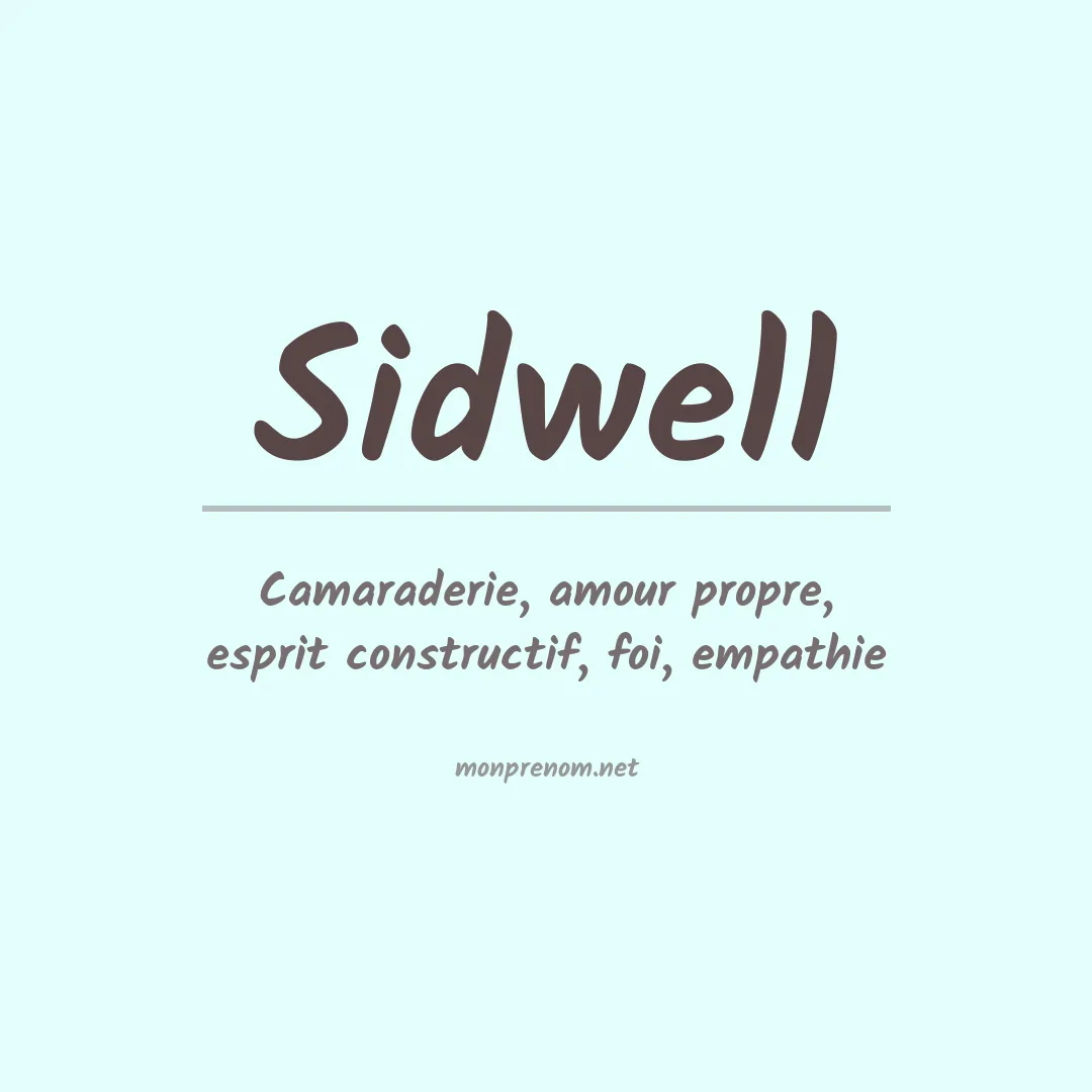 Signification du prénom Sidwell