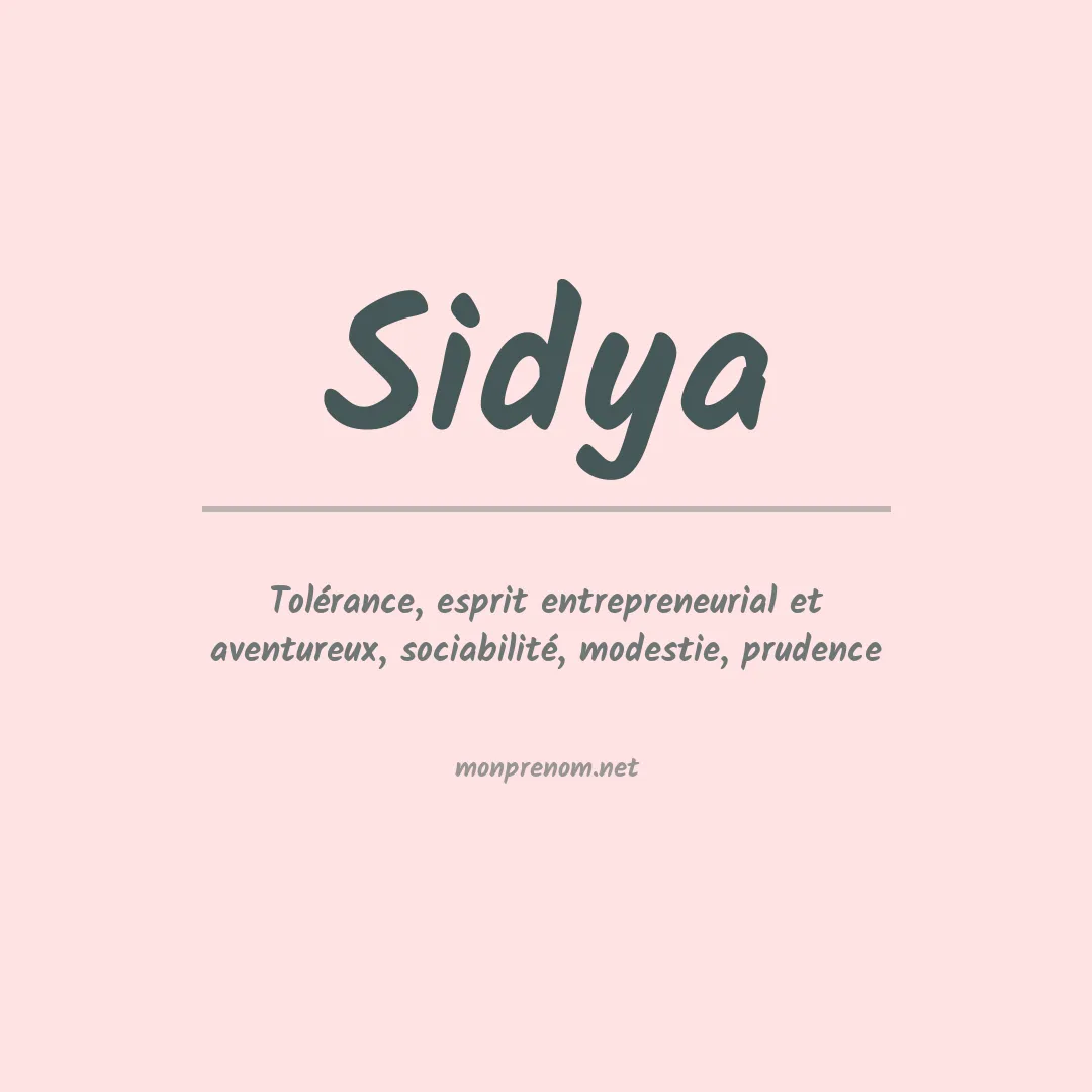 Prénom Sidya