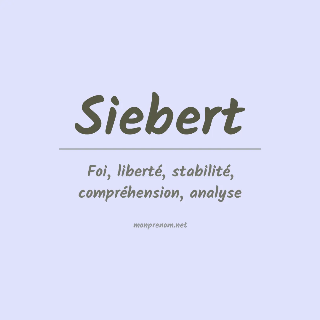 Prénom Siebert