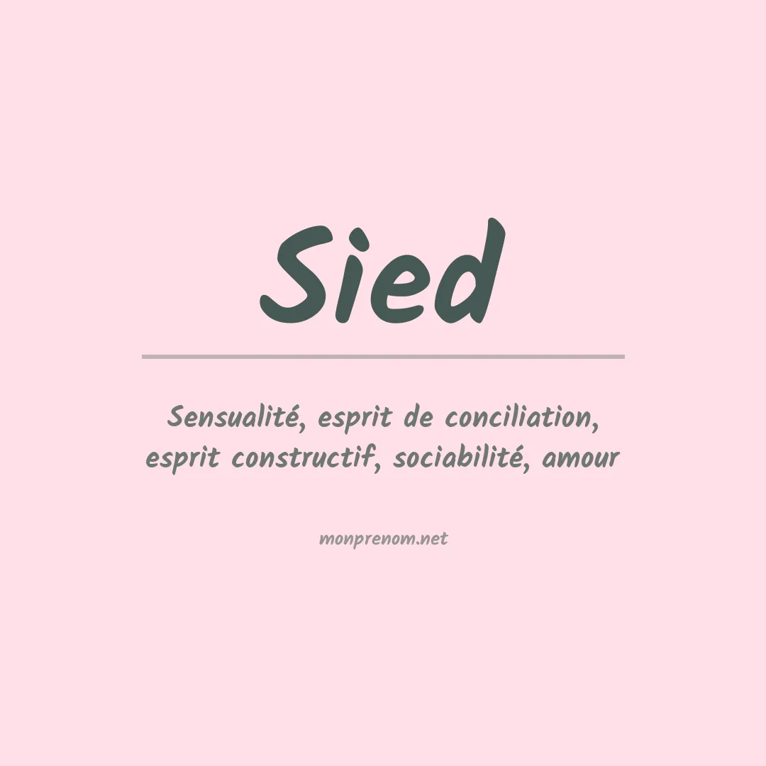 Signification du prénom Sied
