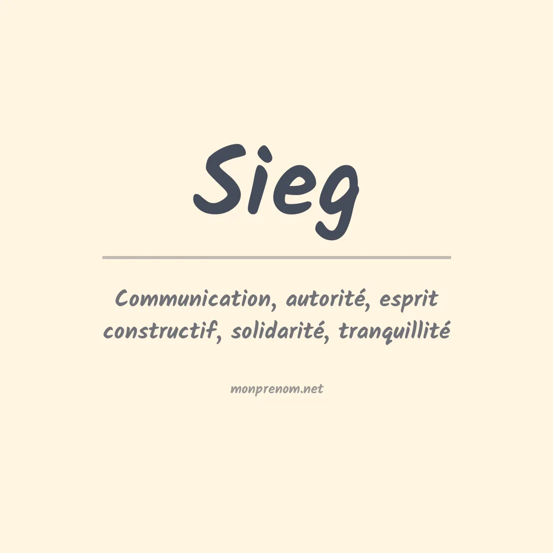 Prénom Sieg