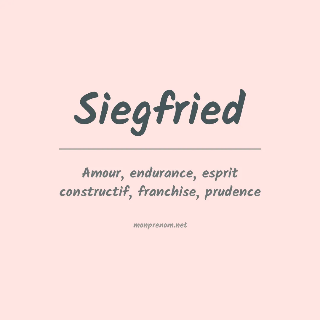 Prénom Siegfried