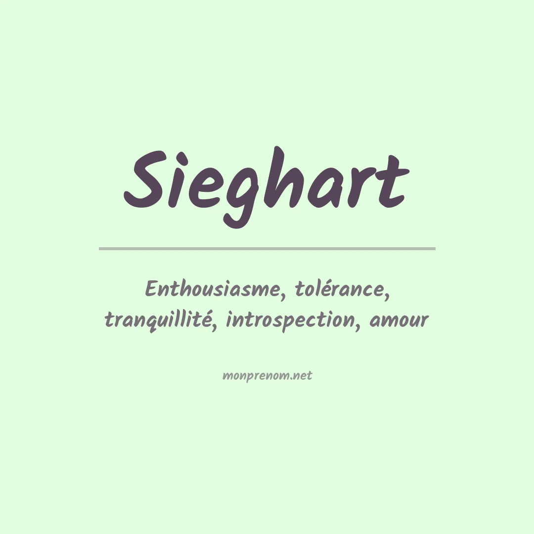 Signification du prénom Sieghart