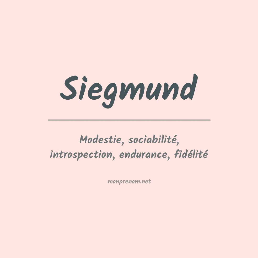 Prénom Siegmund