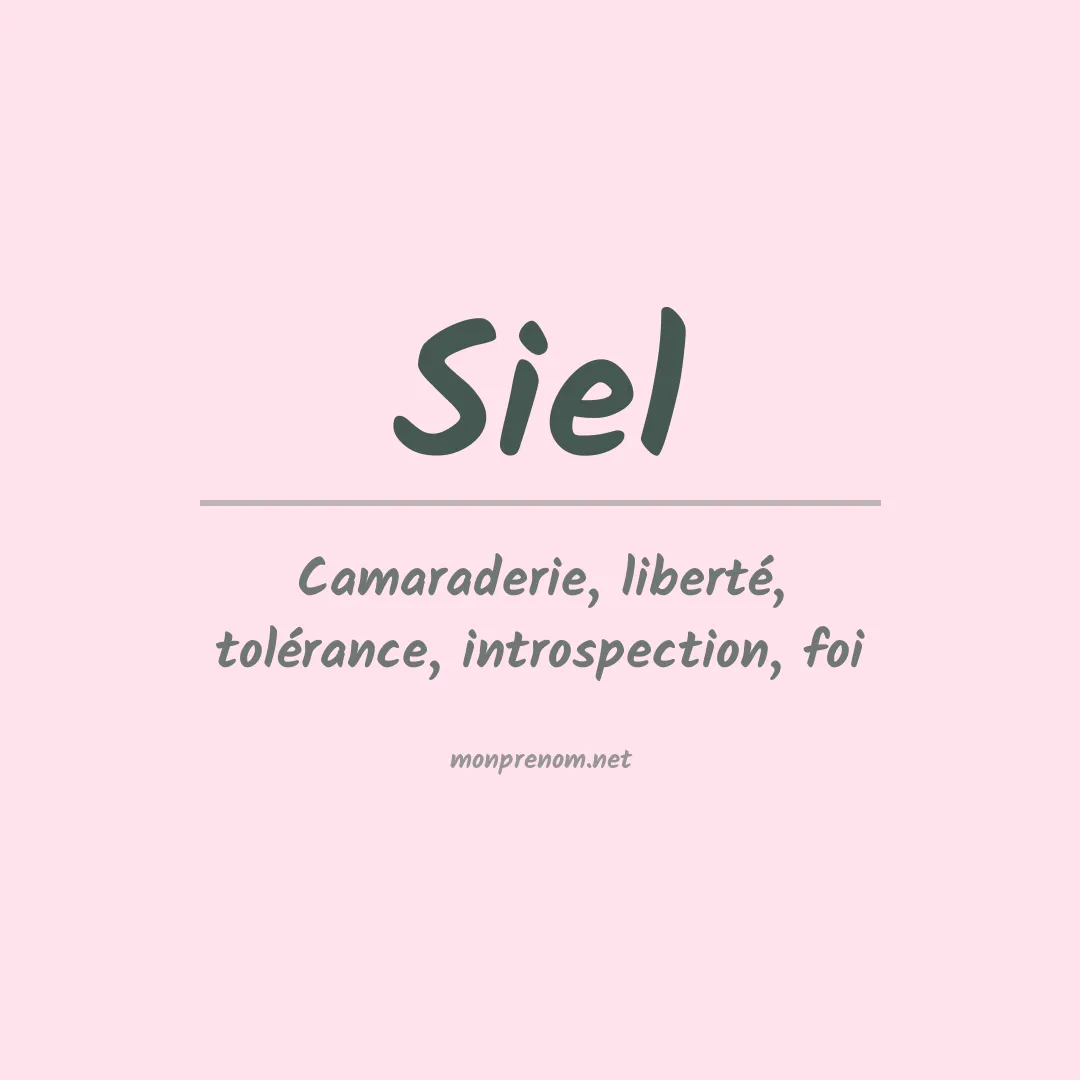 Prénom Siel
