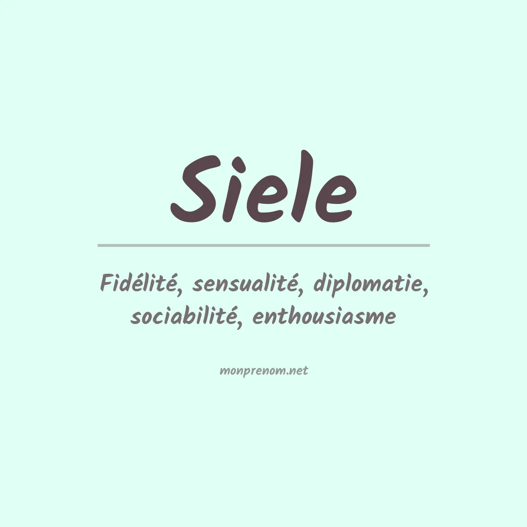 Prénom Siele