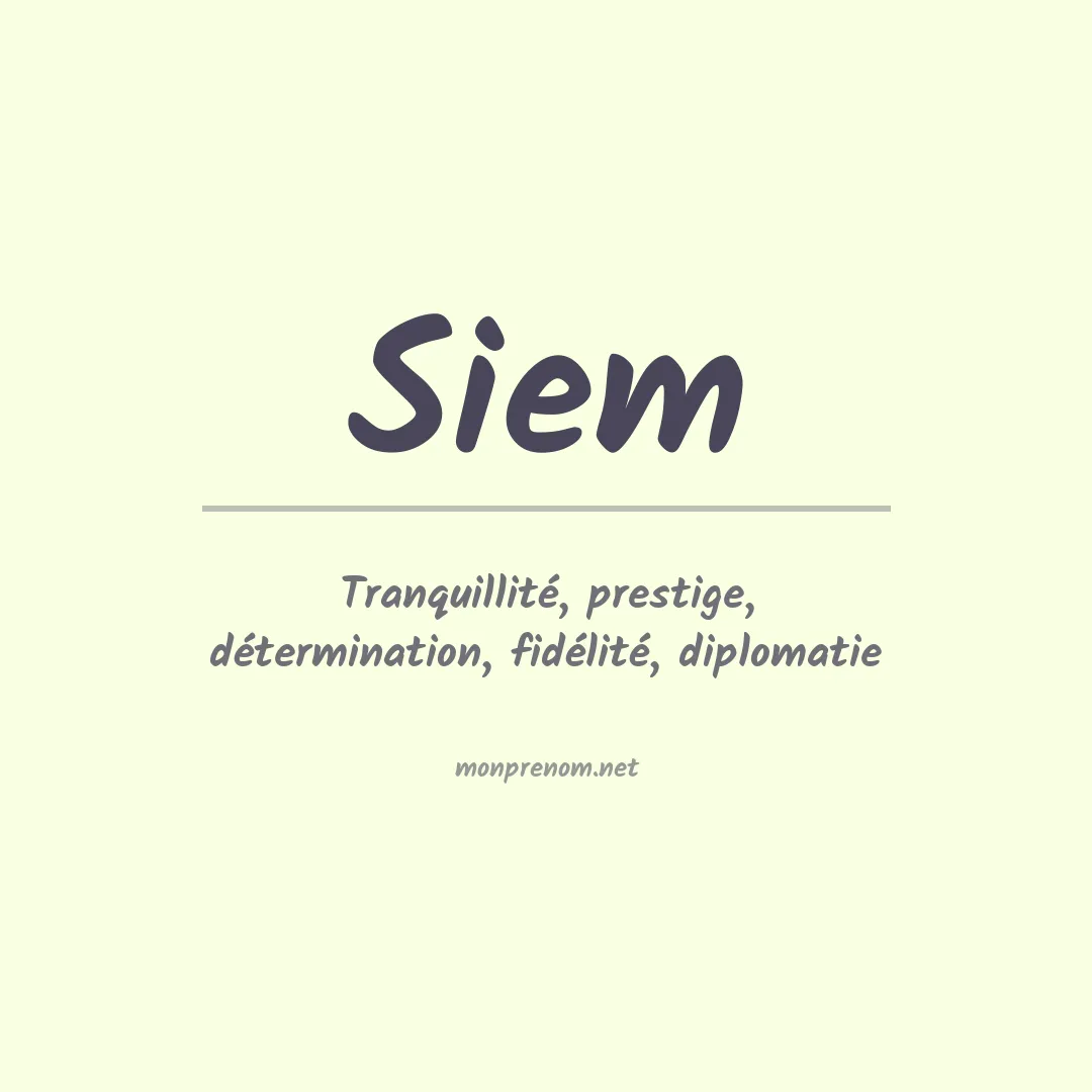 Prénom Siem