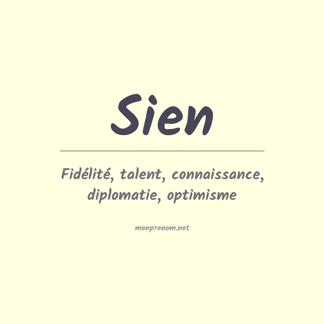 Prénom Sien