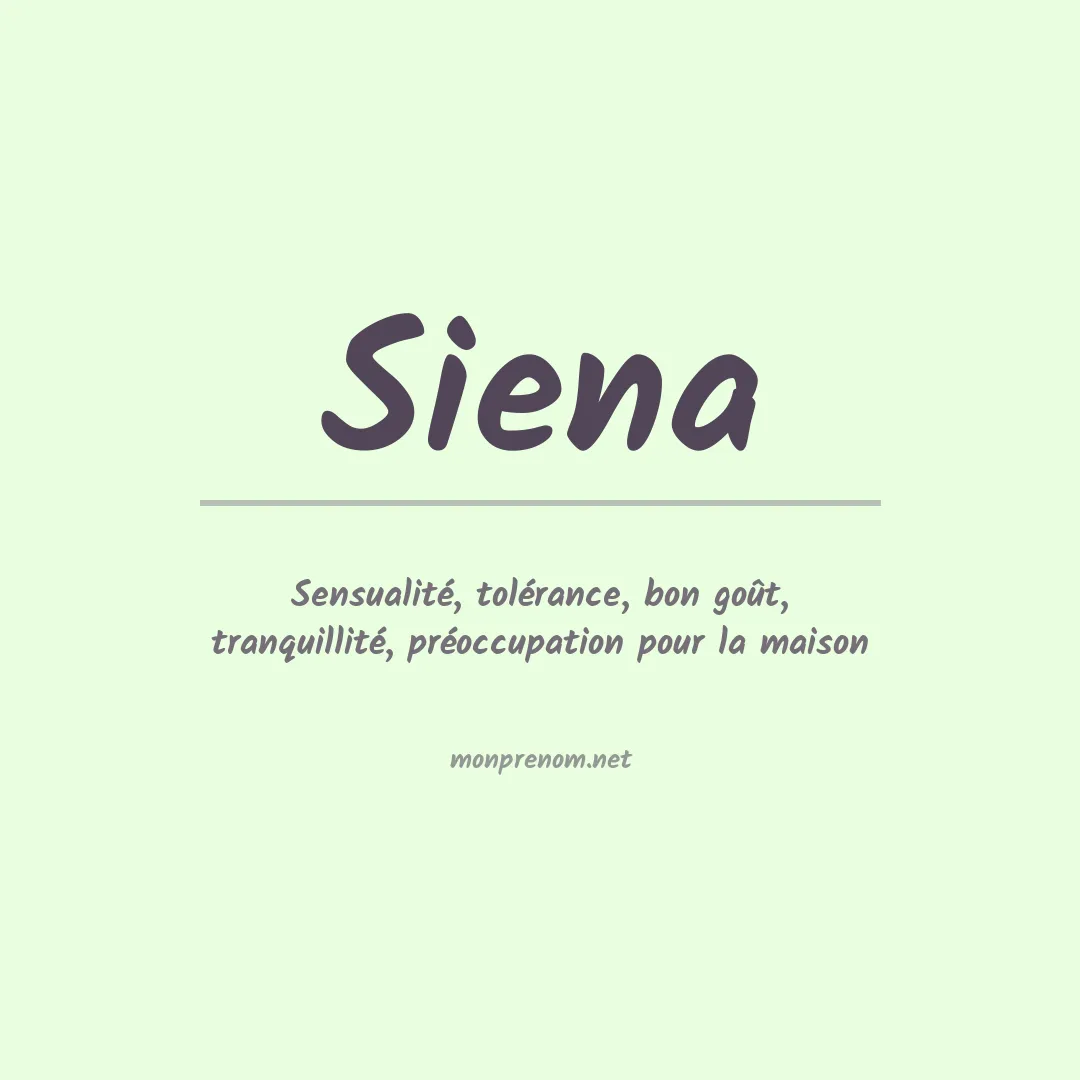 Prénom Siena
