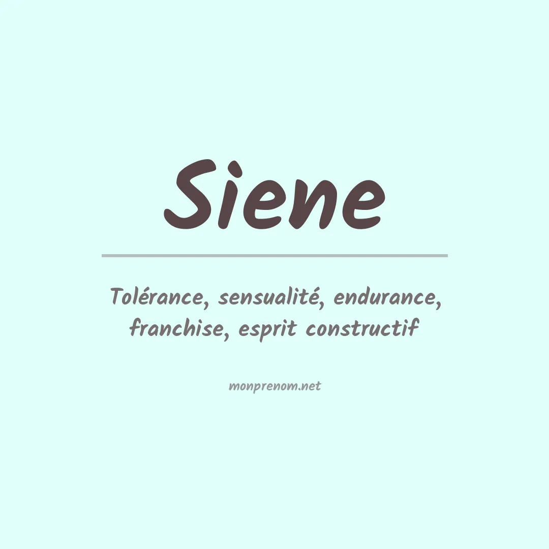 Prénom Siene