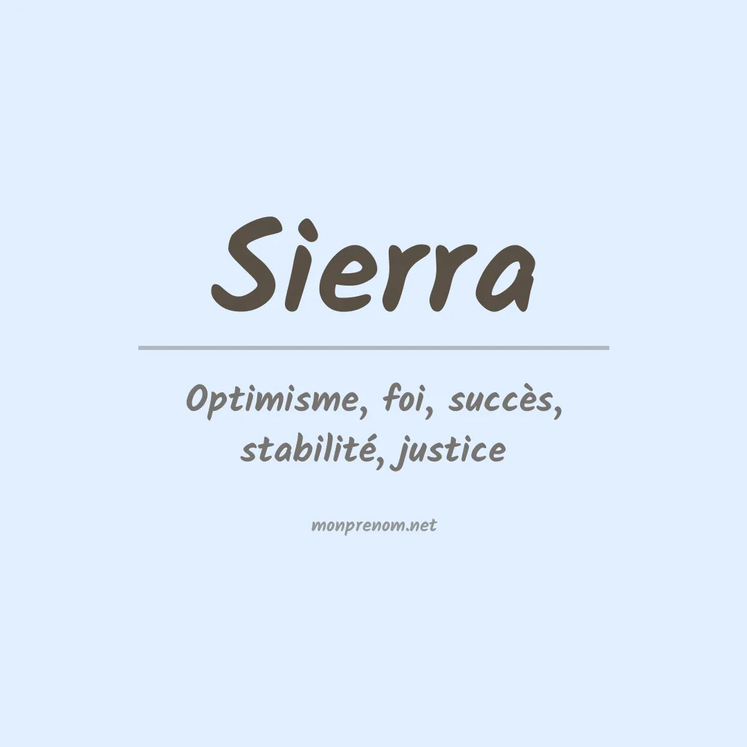 Prénom Sierra