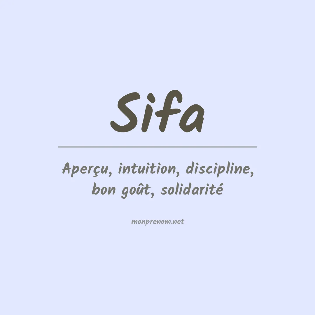Signification du prénom Sifa